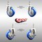Service Caster 4 Inch 316SS Blue Polyurethane Swivel 10mm Threaded Stem Caster Brake, 2PK SS316TS20S414-PPUB-BLUE-M1015-2-TLB2 - alternate 5